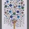 Handcrafted inlay panel with a colorful and intricate tree design, showcasing the finesse of traditional inlay art for luxurious wall decor.