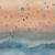 Watercolor wallpaper named 'Misty Horizon' featuring a soothing blend of earth tones with floating blue dots, invoking the tranquility of a hazy landscape at dawn.