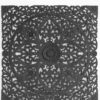 Dramatic Queen Black Headboard featuring an elaborate carved design, adding a touch of elegance and bold style to the bedroom's interior design.