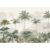 Kovalam Paradise' wallpaper illustrating a dense tropical forest with tall palm trees, offering a serene and exotic ambiance to the space.